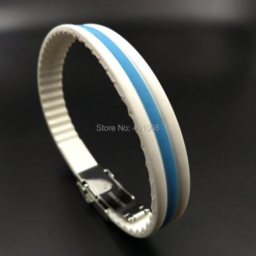 Size can be adjusted negative ion bracelet Two-color silicone wrist strap Suitable for everyone to wear