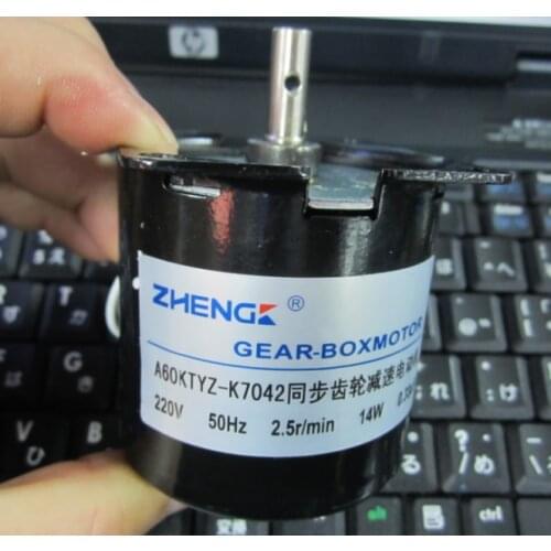 A60KTYZ-K7042 Synchronous Gear motor 14W 220V Table 5rpm 2.5rpm 10rpm For limelight,electric curtain,monitoring PTZ