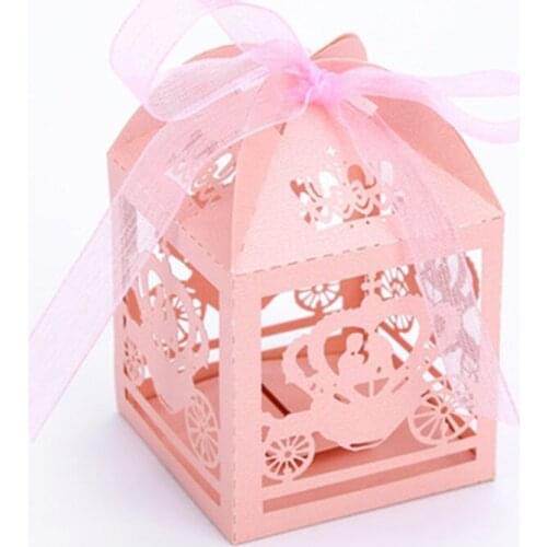 Wedding Gifts Candy Box For Guests Chocolates Boxes Bag Mariage Engagement Anniversare Party Decoration Supplies (Send Ribbons)