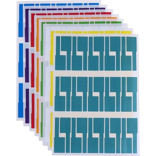 300Pcs Useful Colorful Self-adhesive Cable Labels Waterproof Identification Tags Stickers Marker Tool Fiber Wire Organizers