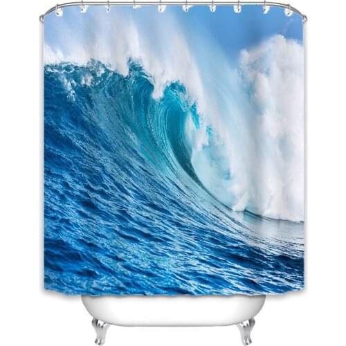 Shower curtain waterproof anti-mold fabric with 12 hooks washable shower curtain rings 180 x 180 cm