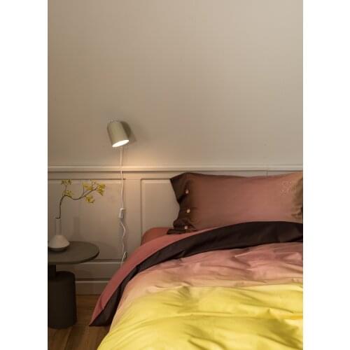 Romantic Life Exquisite Color Gradient Satin Drill Sanding Bedding Set Duvet Cover Pillowcase Sheet King Queen 4 PCS