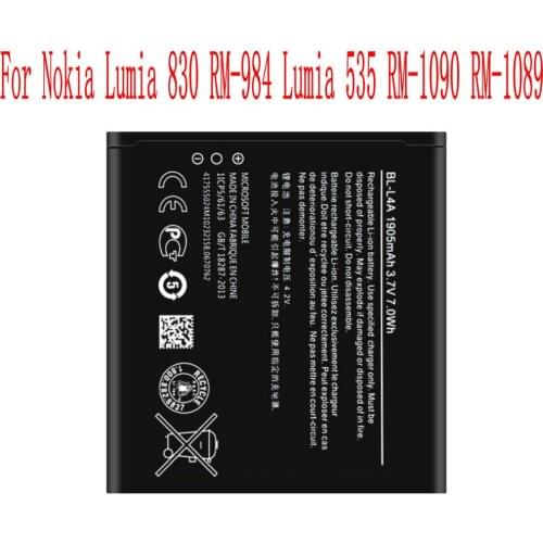 High Quality 1905mAh BL-L4A Battery For Nokia Lumia 830 RM-984 Lumia 535 RM-1090 RM-1089 Cell Phone