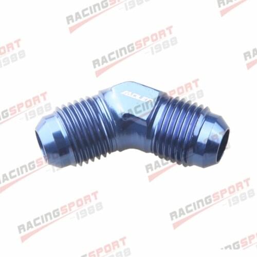 AN6 6AN AN-6 Fitting Male Flare 45 Degree Union Adapter Aluminum Blue