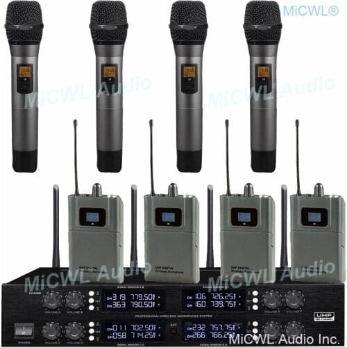 Authentic MiCWL D3880 8 Handheld Digital 8 Headset Lapel Wireless Conference Microphone System UHF 400 Channel FexEx UPS Free