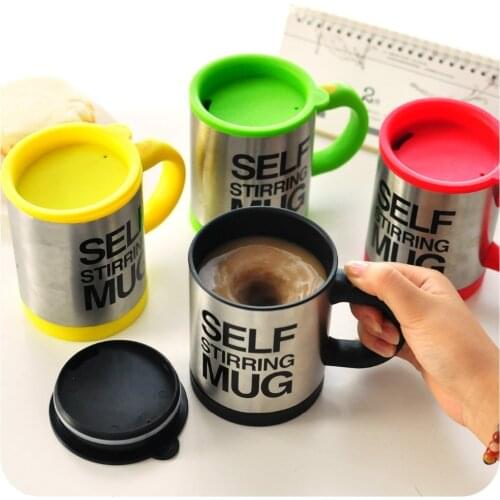 400 ML Self Stirring Mug Double Insulated Automatic Electric Coffee Cups Tea Milk Mixing Drinking Cup with Lid for Office Home