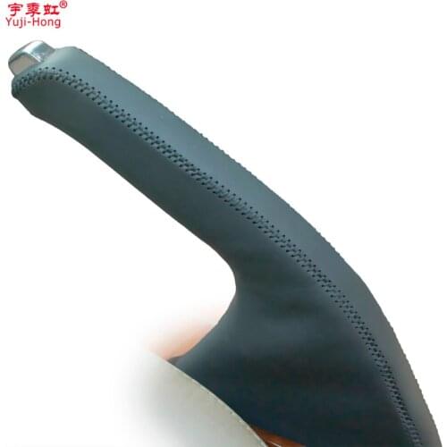 Yuji-Hong Car Handbrake Covers Case for HONDA Accord 7 Handbrake Grips Car Styling Genuine Leather Auto Cover