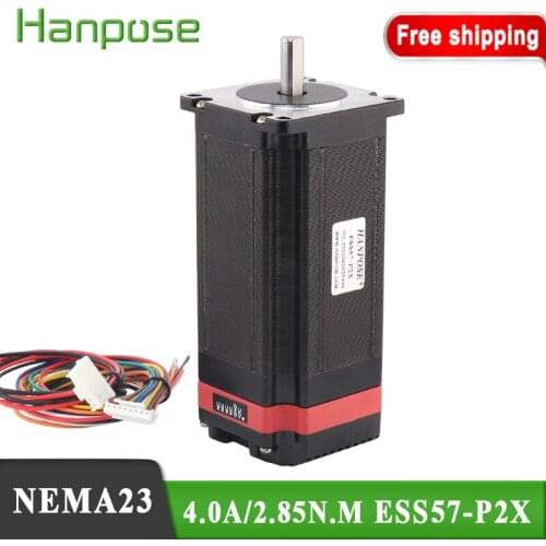 Free Shipping Drive servo motor integrated machine 4-Leads 4.0A 2.85N.m 100mm ESS57-P2X Nema23 Stepper Motor For 3D Printer CNC