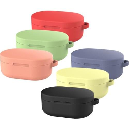 Earphone Case With Hook for Xiaomi MI Redmi AirDots Headphones Cover TWS Bluetooth Earphone Wireless Charging Box Bags