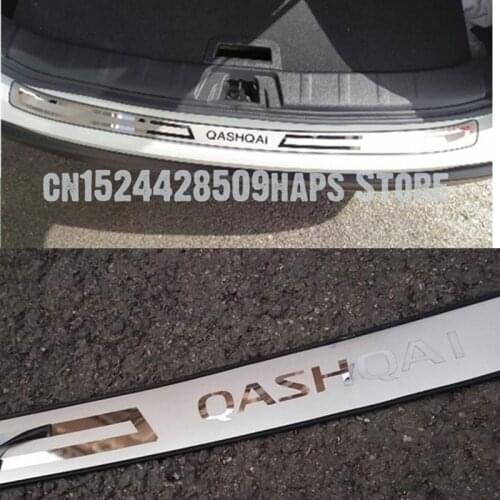 For Qashqai J11 Rear Bumper Trunk Trim Door Sill Styling Car Protector Auto Sticker Accessories 2019 2016 2018 2020 2017