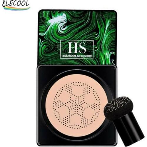 ELECOOL BB Air Cushion Foundation Mushroom Head CC Cream Concealer Whitening Makeup Cosmetic Waterproof Brighten Face Base Tone