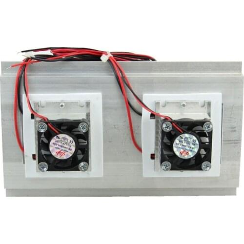 F19E 1PC Thermoelectric Peltier Refrigeration Cooling System Kit Cooler Double Fan