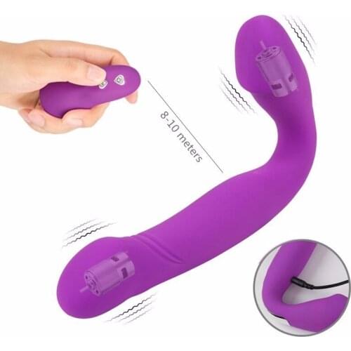 Strapless Strapon Dildo Vibrator Wireless Remote Control Lesbian Strap on Double Penetration Dildo Sex Toys for Woman Adult Toys