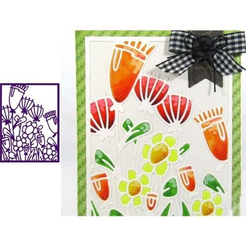 Metal Cutting Dies Frame Background Funky Floral Frame Stencils for DIY Scrapbooking Album Stamp Card Embossing New 2019 Die Cut