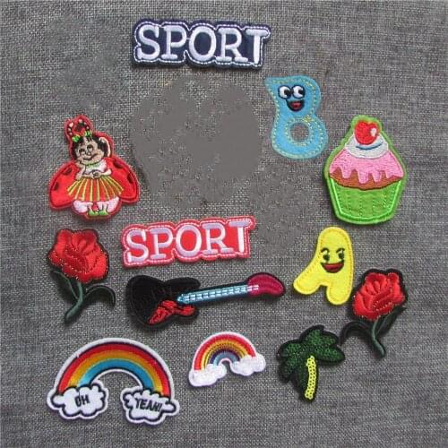 New style fashio mixture cartoon Patch Computer Embroidery Hand Sewing Ironing Sticker On Cloth Garment Hat Bag Accessories