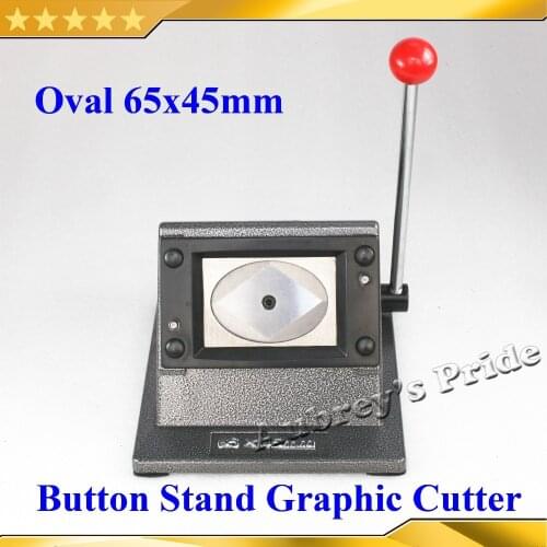 NEW Heavy Duty Manual Oval 65x45mm Multi Sheets Stand Paper Graphic Punch Die Cutter for Pro Button Maker