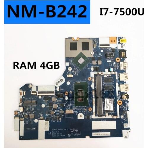 NM-B242 Laptop motherboard FOR Lenovo Ideapad 520-15ikb 320-15IKB mainboard original 4GB-RAM I7-7500U GT940MX/920MX