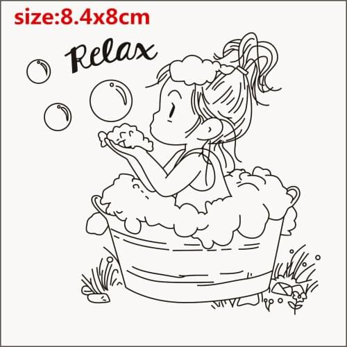 Girl Transparent Clear Stamps Silicone Seals for DIY scrapbooking photo album Card Making