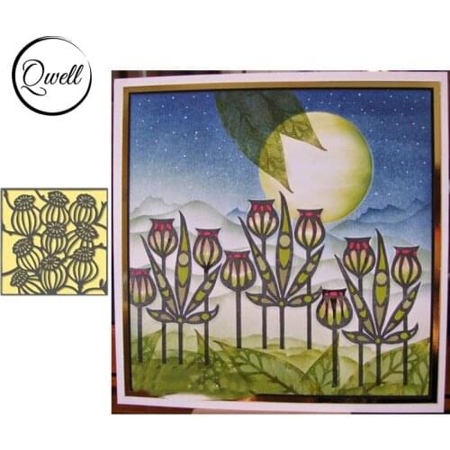 QWELL Flower Background Metal Cutting Dies for Scrapbooking and Card Making Paper Embossing Craft New 2019 die cuts
