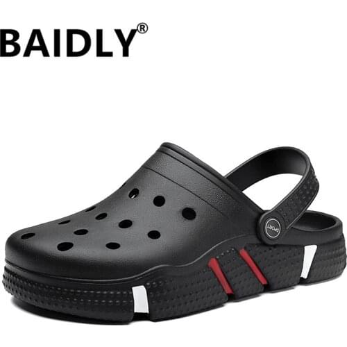 Men Sandals PVC Summer Slippers Shoes Fashion Beach Sandals Casual Flat Unisex Water Hollow Shoes Sandalia Masculina