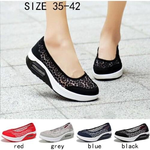 Large Size Slip-ons Platform Sneakers for Women 2021 Running Shoes Woman Sport Shoes Womens Sports Shoes Brands Lace GME-1794
