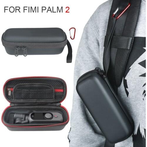 Camera Handheld Bag Pocket Camera Storage Bag PU Handheld Mini Carrying Case With Carabiner for FIMI PALM 2 Gimbal Camera