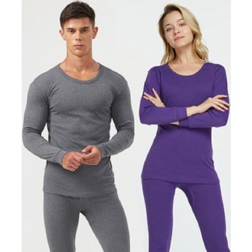 100% Cotton Thick Thermal Underwear For Men Women Winter Warm Layered Clothing Pajamas Set Thermal Set Male Long Johns Hot-Dry