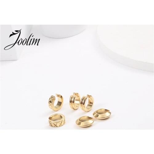 Joolim High Quality PVD Gold Finish Stylish Stainless Steel Cuff Earring Tarnish Free Gold Jewelry