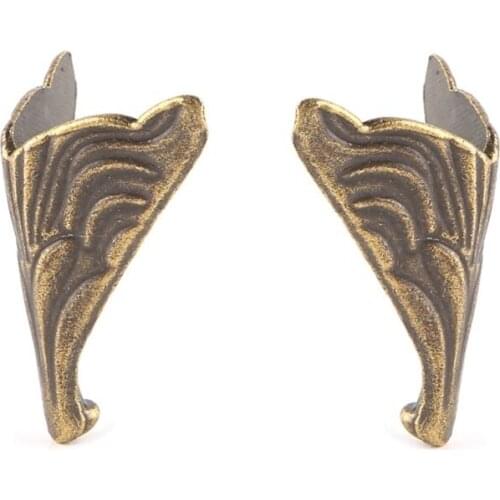 8PCS 20x26mm Antique Corner Protectors Bronze Tone Case Box Corners For Furniture Decoration feet Metal Craft Corner