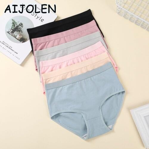 AIJOLEN High Waist Warm Abdominal Panties Pure Color Womens Large Size Underwear Breathable Underwear Womens Briefs