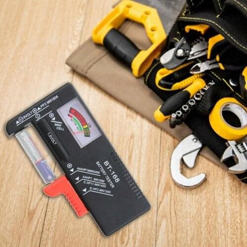 1PC New Portable Battery Capacitance Tester Universal AA Portable Cell & Diagnostic Checker Tool Button AAA 9V C Digital Vo L7C1