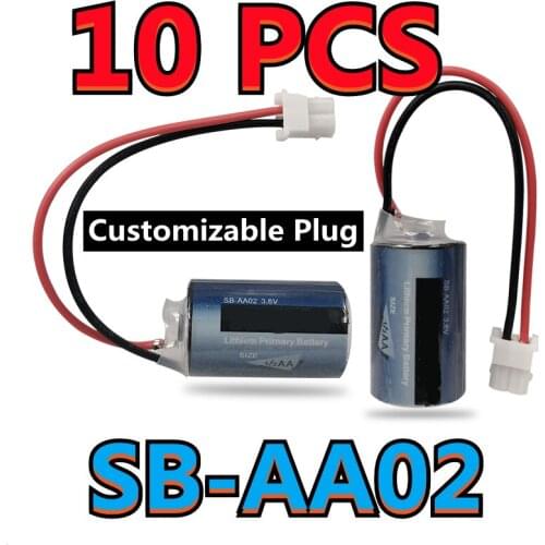 10PCS Original New Korea For TEKCELL SB-AA02 3.6V 1/2AA ER14250 PLC Lithium Backup Battery With Connectors (Customizable Plug)