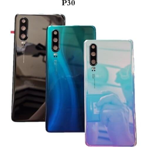 100% Original Back Cover For Huawei P30 Battery Door Rear Glass Case Back Housing For Huawei P30 Pro Back Cover+Camera Lens