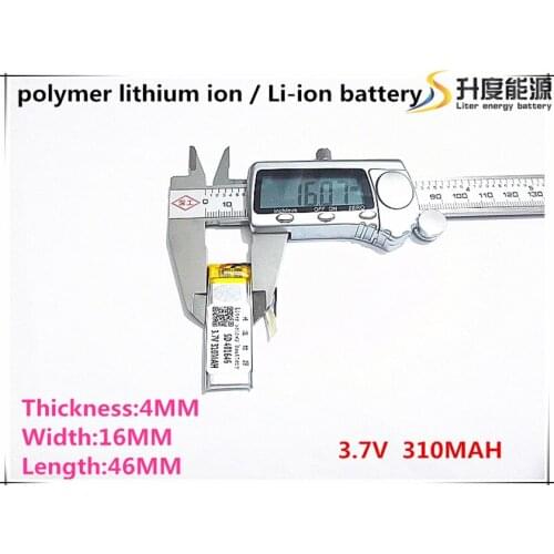2pcs [SD] 3.7V,310mAH,[401646] Polymer lithium ion / Li-ion battery for TOY,POWER BANK,GPS,mp3,mp4,cell phone,speaker