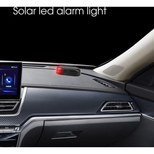 2 Pc LED Warning Light Alarm Lamp Security System Warning Theft Flash Blinking Anti-Theft Caution LED light Car Fake Solar Power