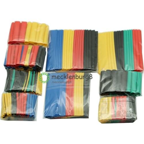 328Pcs Car Electrical Cable Tube kits Heat Shrink Tube Tubing Wrap Sleeve Assorted 8 Sizes Mixed Color