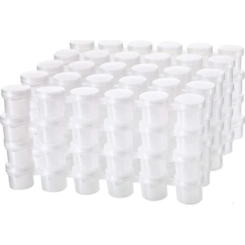 50 Strips Empty Paint Pots 5 Ml Paint Pots Strips Storage Containers Painting Arts Crafts Supplies, 300 Pots in Total