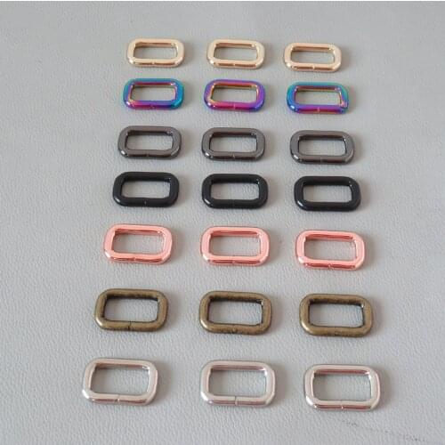 50Pcs/Lot Strong Metal Rectangular Buckle Ring Hardware For Dog Martingale Collar Accessory Belt Loop Bag Handbag Straps Clasp