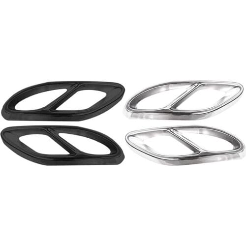 Car Tail Throat Exhaust Trim Frame Four Exhaust Hole Covers for Mercedes-Benz A-Class W177 A220 A250 2019-2021