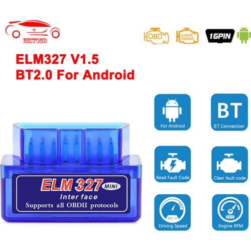 Mini ELM327 V1.5 PIC18F25K80 OBD 2 OBD2 elm 327 V 1 5 For Android Bluetooth Car Diagnostic OBD2 Scanner Tools ODB2 Code Reader