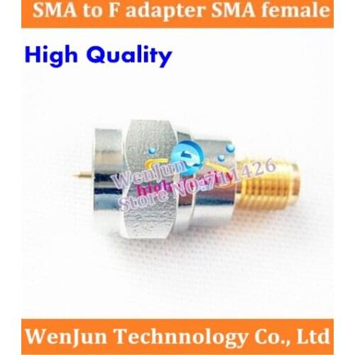 Free shipping SMA to F adapter SMA female Jack goldplated to F male Plug straight connector adapter