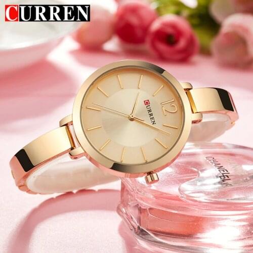 CURREN Luxury Stainless Steel Watch Women Fashion Dress Ladies Bracelet Quartz Watches Women Casual Female Clock часы мужские