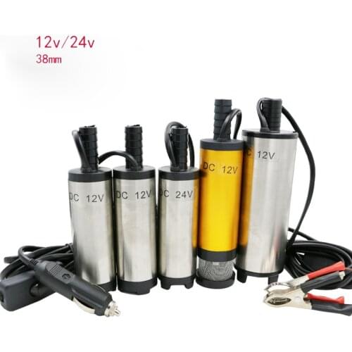 DC 12V/24V electric Submersible Pump 38mm Water Oil Diesel Fuel Transfer Refueling Tool