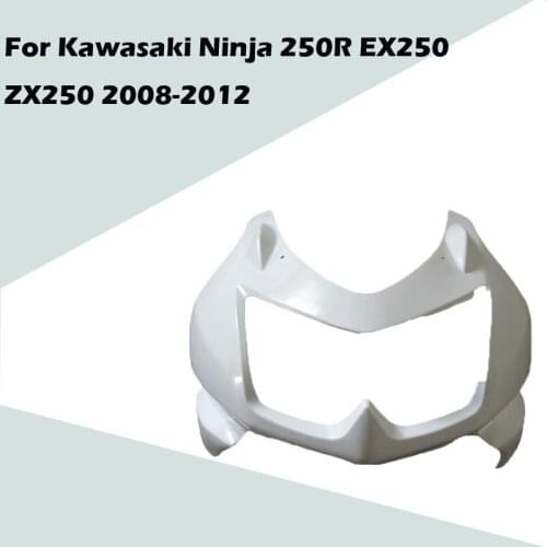 For Kawasaki Ninja 250R EX250 ZX250 2008-2012 Motorcycle Unpainted Head Fairing Nose Front Upper ABS Injection Fairing