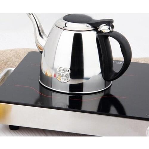 Food Grade 304 Stainless Steel Kettle Coffee Pot 1.2L Flat Bottom Water Boiler Cha Teapot Tea Drinkware For Induction Cooker