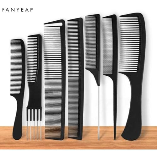 Hot Fashion Black Fine-tooth Comb Metal Pin Anti-static Hair Style Rat Tail Comb Hair Styling Beauty Tools