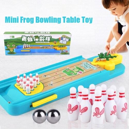 Mini Frog Bowling Game Set Light And Durable Desktop Bowling Game Educational Toy Ability Development For Kids