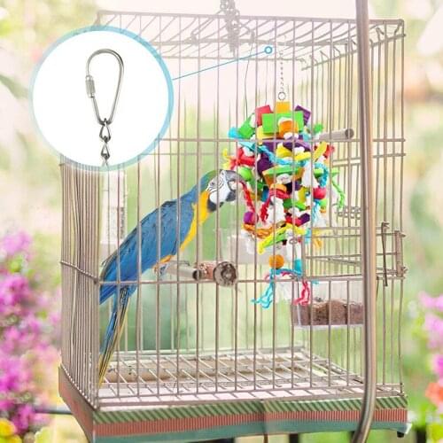 Bird Parrot Toys Bird Swing Toys with Colorful Wood Beads bananas and apples bunches for Budgie Lovebirds Conures birds toys