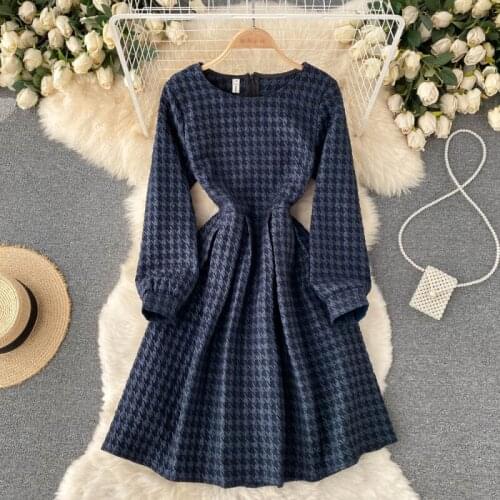 Модные платья в клетку Ismtide China At AliExpress