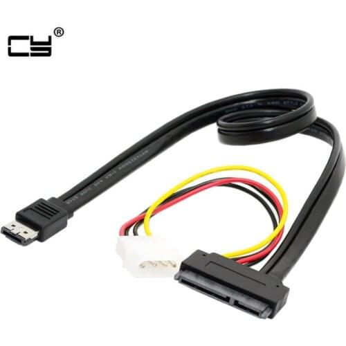 50cm eSATAp Power ESATA Combo to SATA 22pin & IDE 4pin 5V 12V for 3.5" 2.5" Hard Disk Data Cable